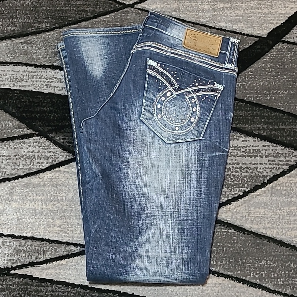 BIG STAR VINTAGE COLLECTION RHINESTONES LIV BOOT-CUT DENIM JEAN